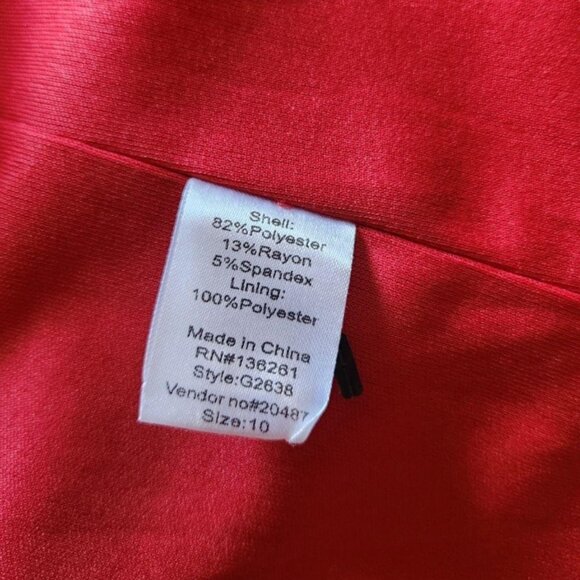 Vintage SPIEGEL Red & Black Colorblock Suit Jacket. Size 10. - Picture 7 of 8